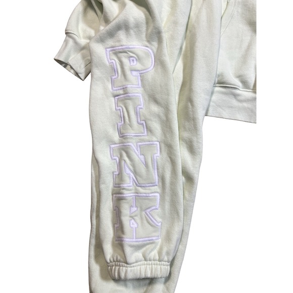 PINK Victoria's Secret Hoodie Joggers Set S Loungewear Sweatsuit Cozy Comfy Soft - Picture 6 of 7